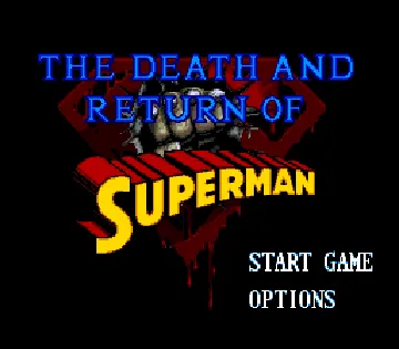 Death and Return of Superman, The (USA) screen shot title